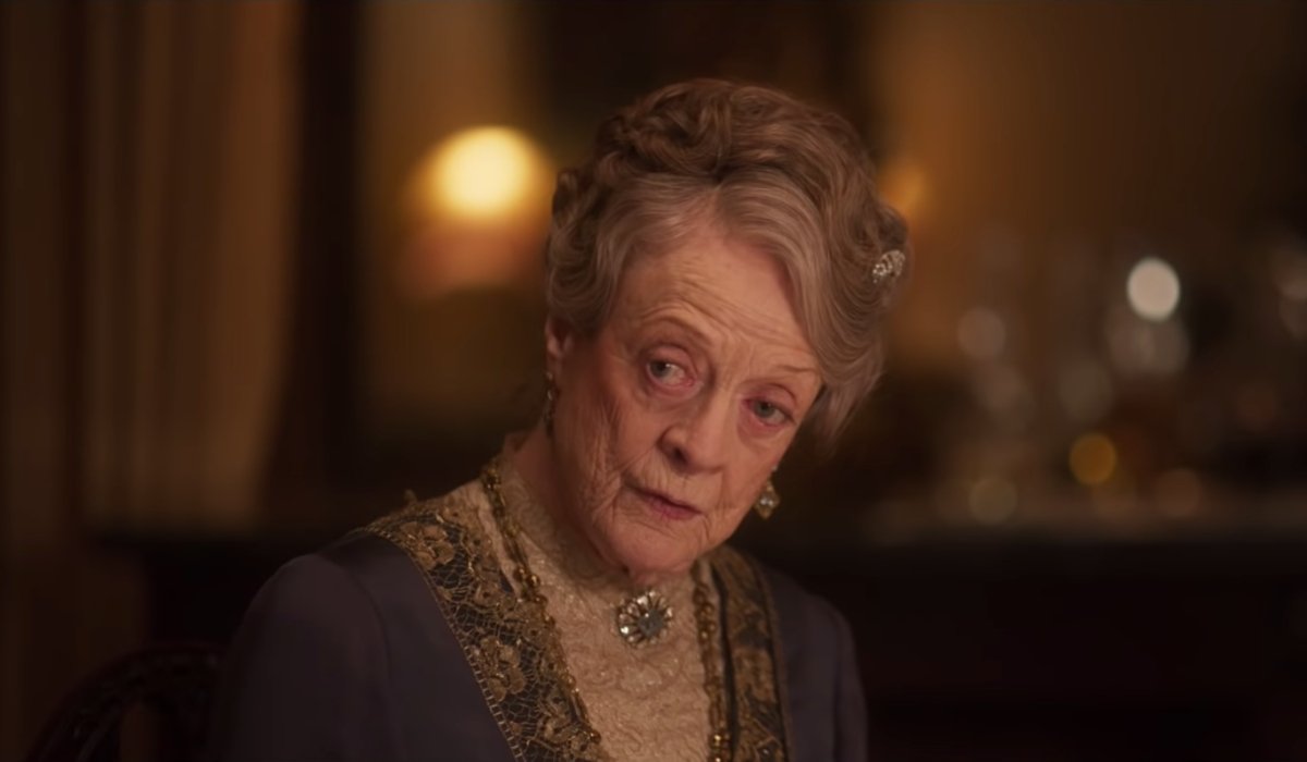 Downton Abbey The Dowager Countess delivering a zinger at dinner