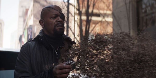 Image result for nick fury turns to dust scene
