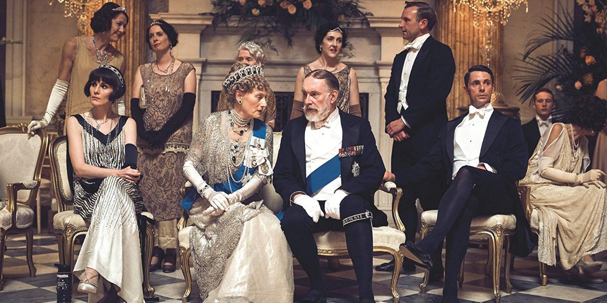 Downton Abbey the royals sitting in the midst of the Crawley family, at a ball