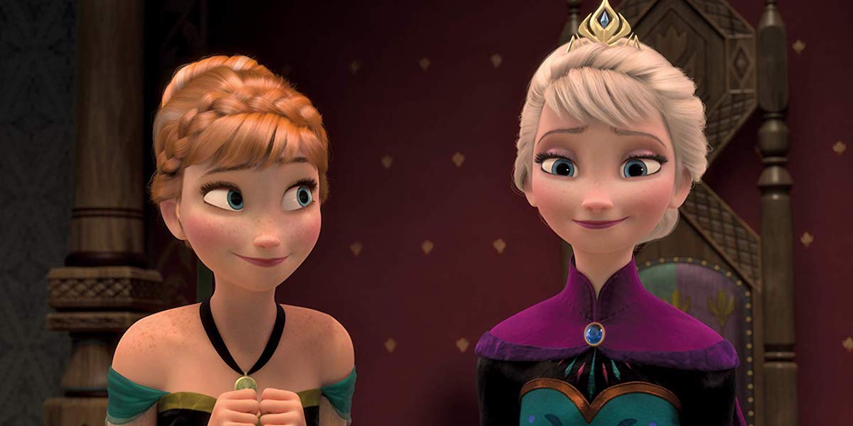 Kristen Bell as Anna and Idina Menzel as Elsa in Frozen