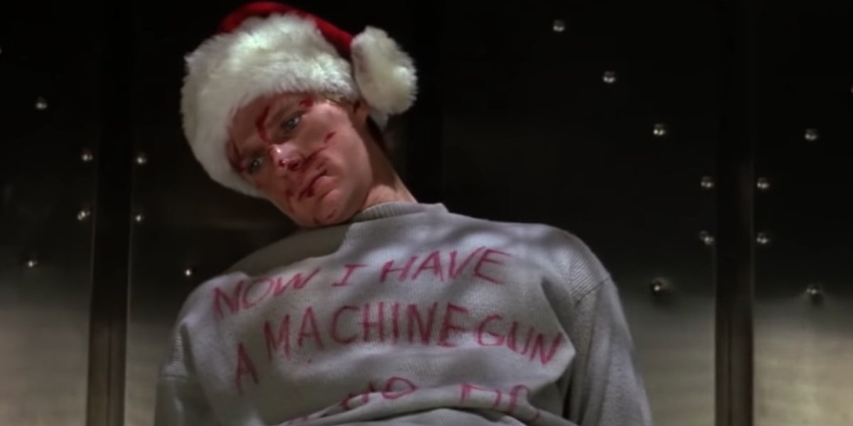 A holiday greeting courtesy of John McClane in Die Hard