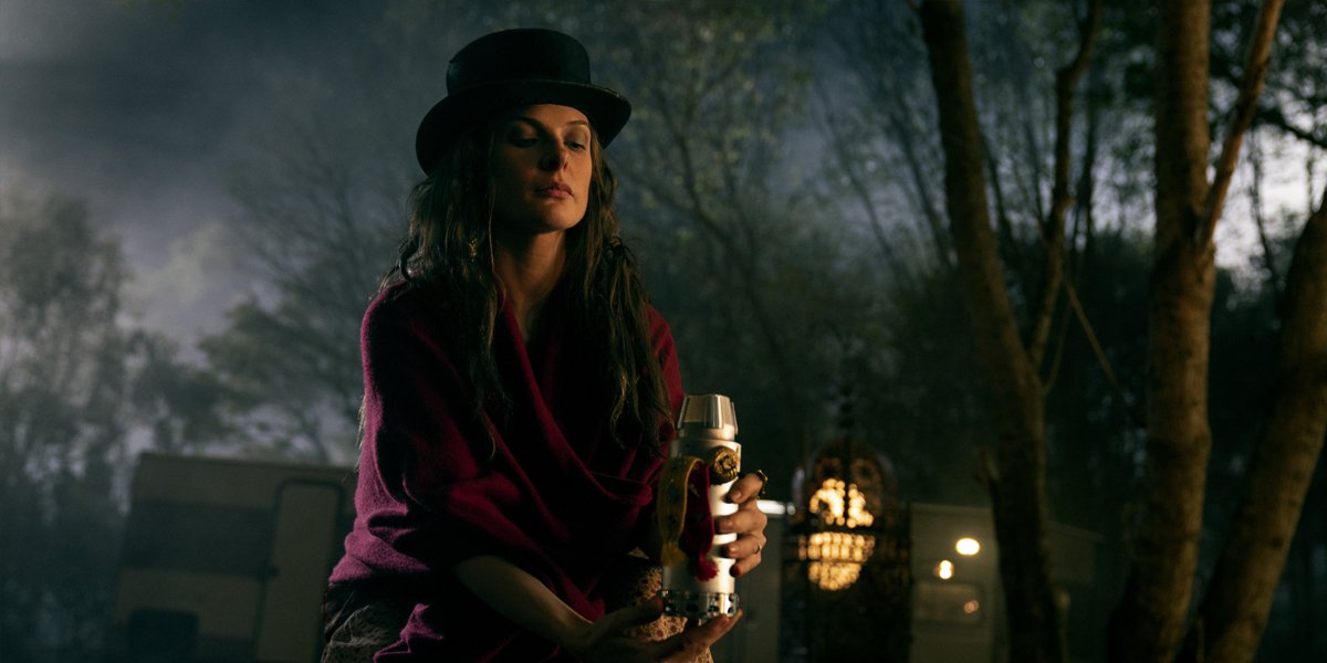 Rebecca Ferguson as Rose The Hat taking steam in Doctor Sleep