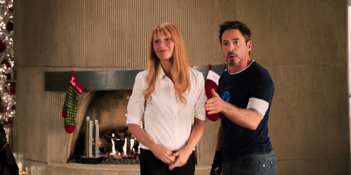 Gwyneth Paltrow and Robert Downey Jr. in Iron Man 3