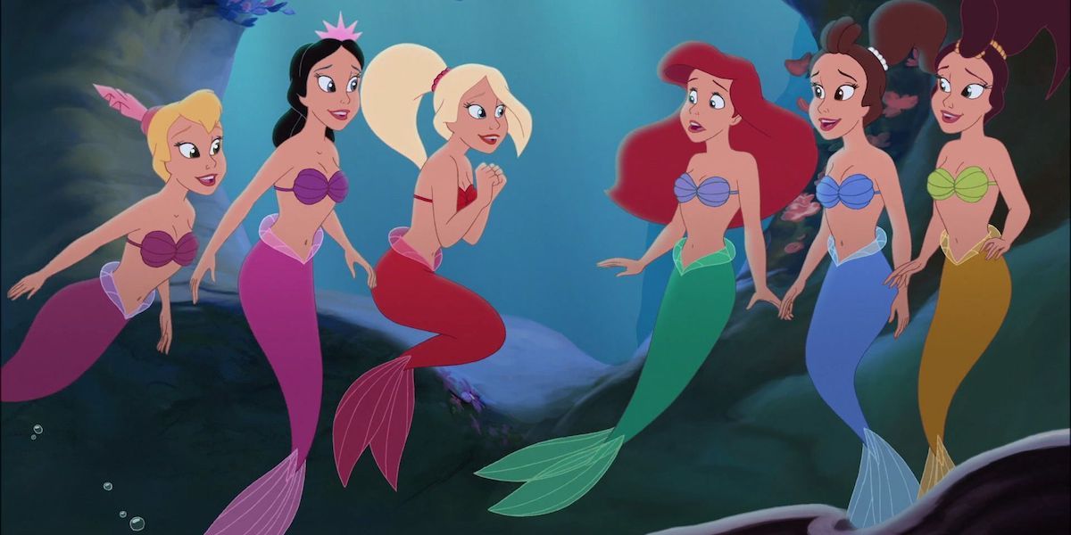Ariel and the Daughters of Triton in Little Mermaid: Ariel's Beginning