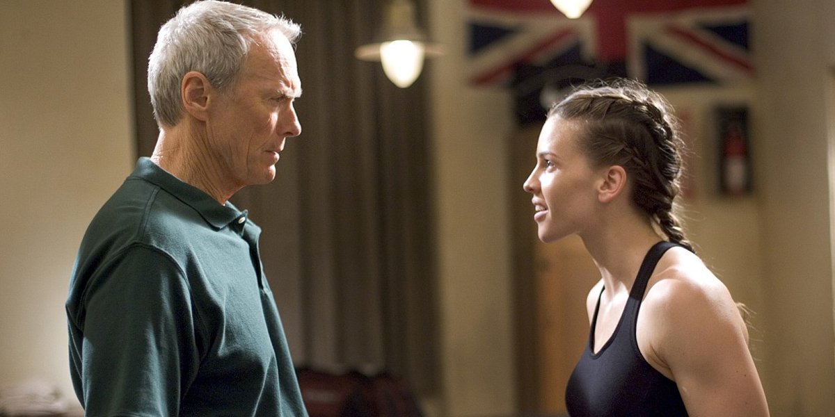 Clint Eastwood and Hilary Swank In Million Dollar Baby