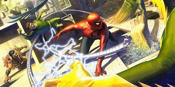 Spider-Man fighting Sinister Six