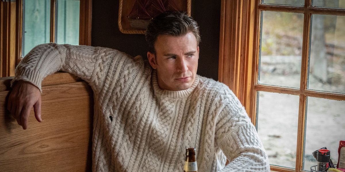 Why Chris Evans Can No Longer Wear Cable Knit Sweaters After Doing Knives Out - CINEMABLEND
