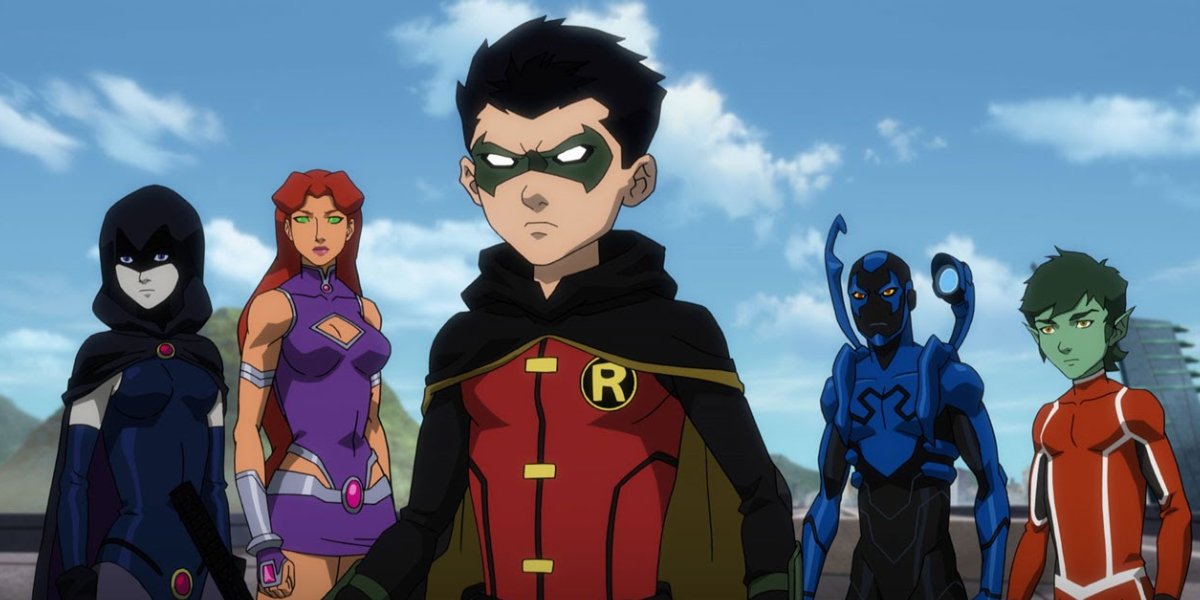 The Teen Titans in Justice League vs. Teen Titans