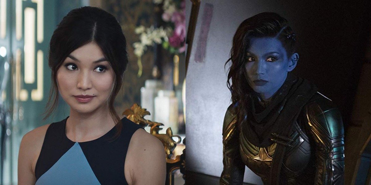 Gemma Chan as Astrid in Crazy Rich Asians and Minn-Erva in Captain Marvel