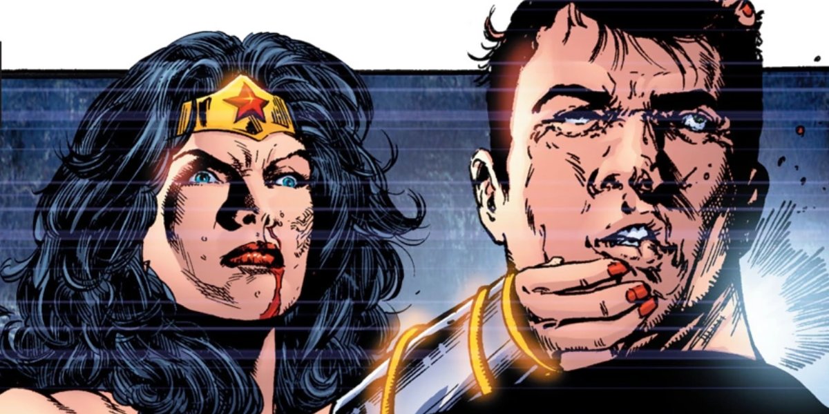 Wonder Woman snaps Maxwell Lord's neck