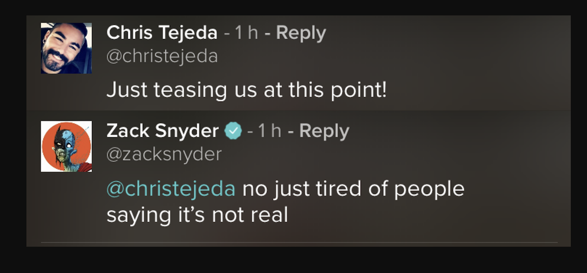Snyder is tired of the haters
