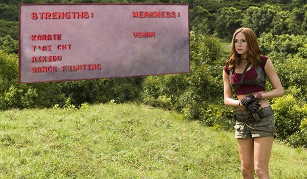 Karen Gillan as Ruby Roundhouse in Jumanji: Welcome to the Jungle