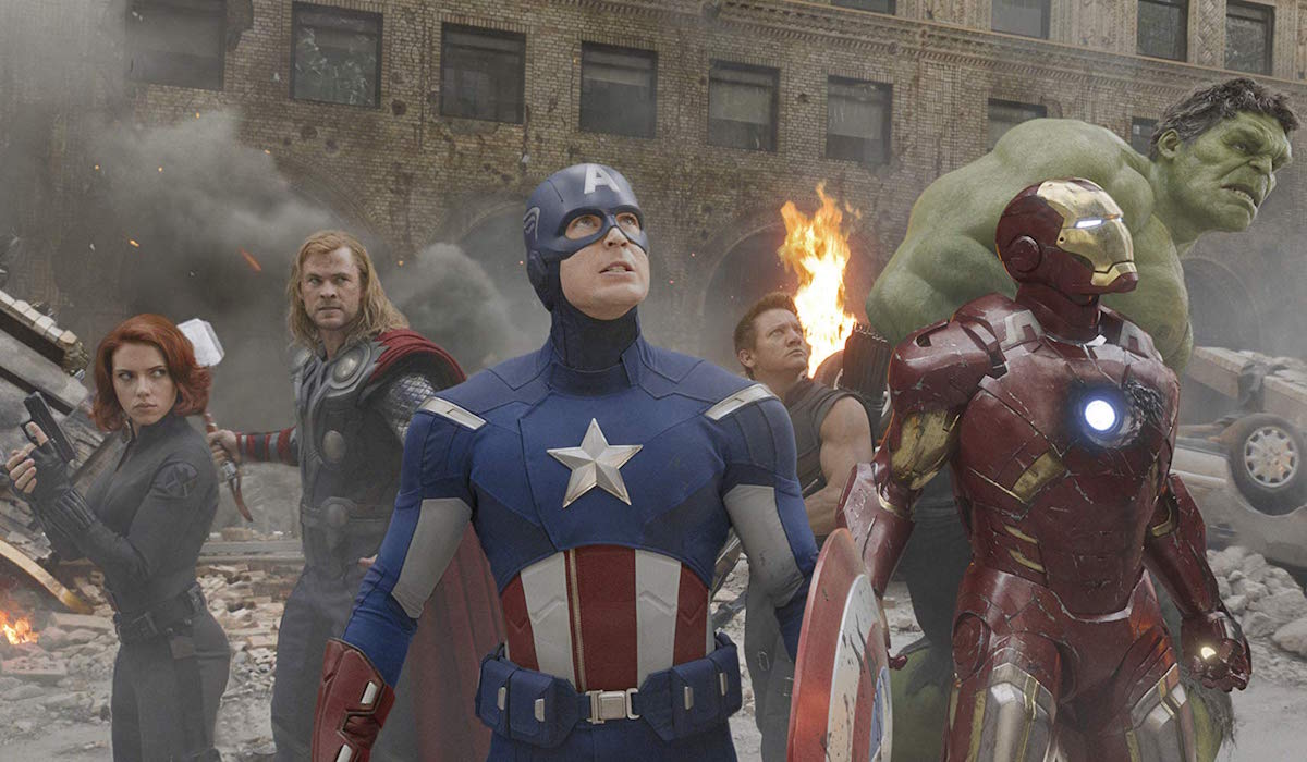 The Avengers grouped together