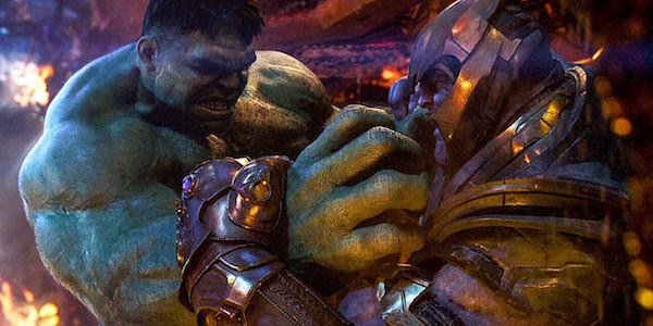 Hulk and Thanos in Infinity War