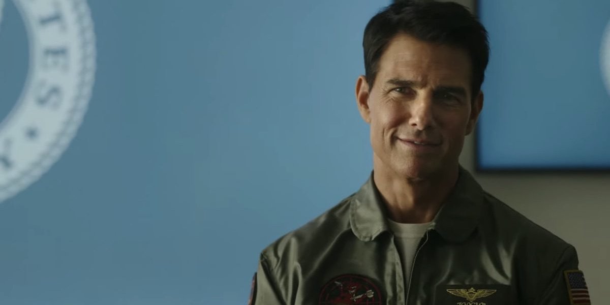 Top Gun: Maverick Pete Mitchell in the briefing room