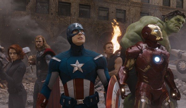 The Avengers team shot in 2012 Avengers