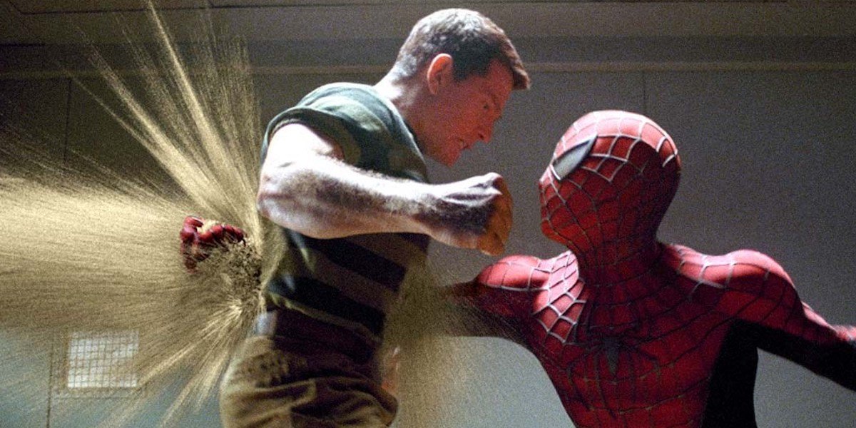 Sandman and Spider-Man in "Spider-Man 3"