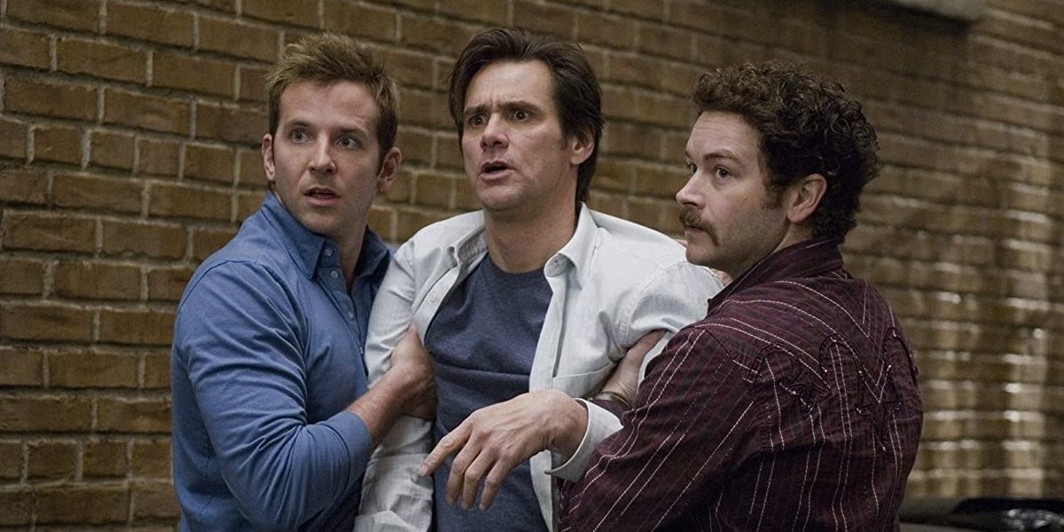Bradley Cooper, Jim Carrey, and Danny Masterson in Yes Man